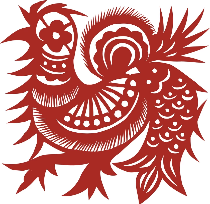 中国风中式传统喜庆民俗人物动物窗花剪纸插画边框AI矢量PNG素材【290】